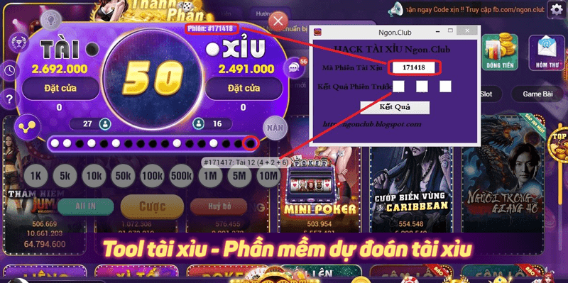 Phần mềm hack tài xỉu B52